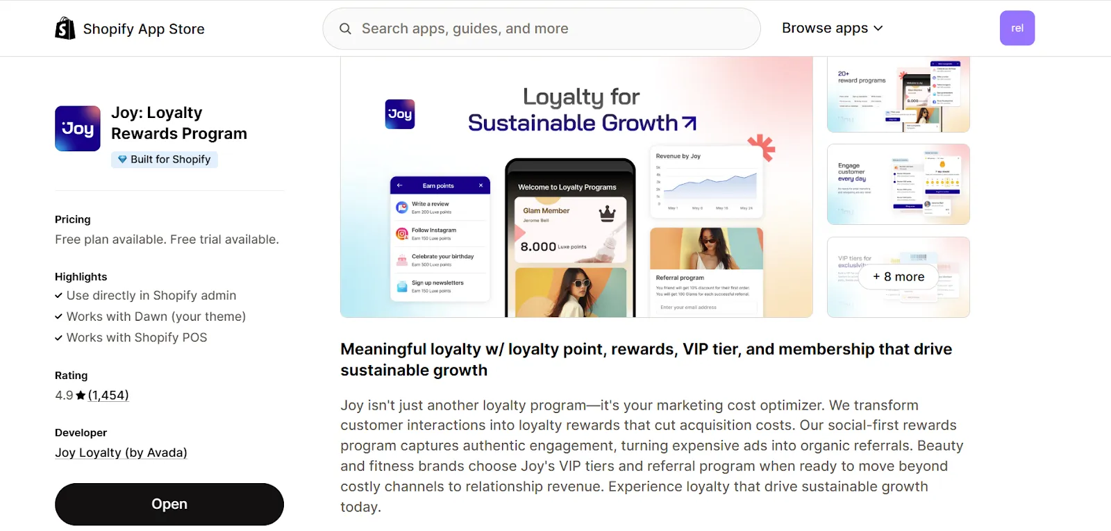 Joy: Loyalty rewwards program